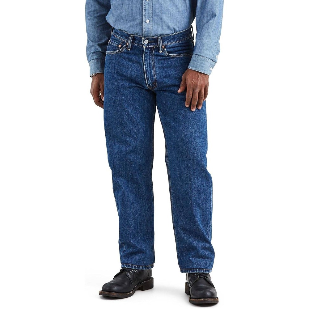 Levi's 550 Relaxed Fit 42x34 Men's Cotton Straight Leg Jeans Dark Stonewash NWT
